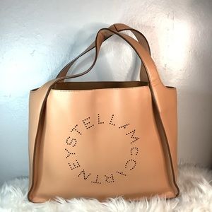 💛🧡STELLA MCCARTNEY Perforated Logo Faux Leather Tote🧡